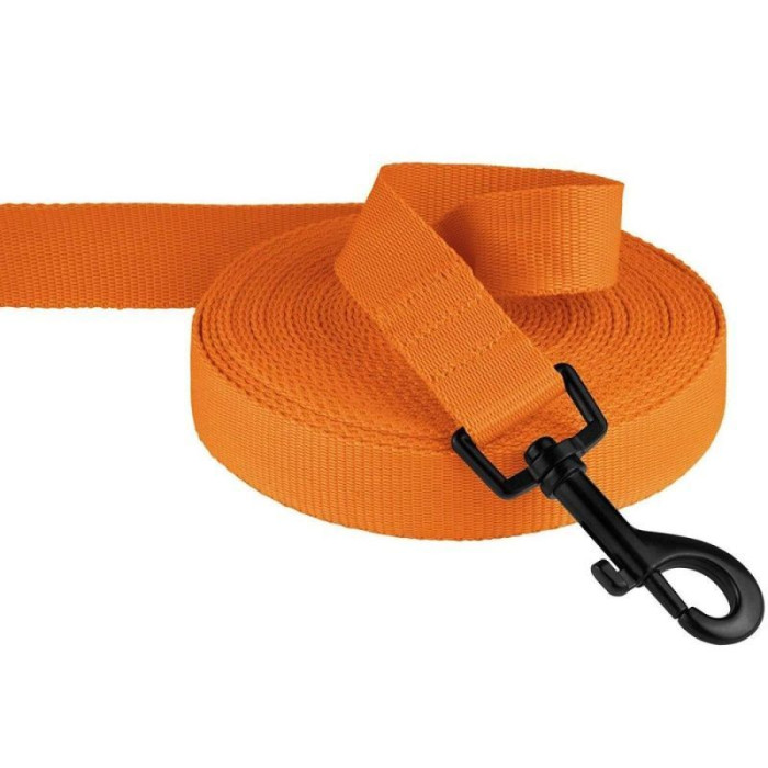 Повідець для собак нейлоновий Active з м'якою ручкою, Помаранчевий M 9 м