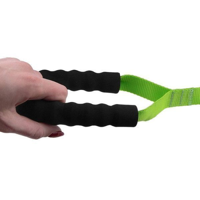 Поводок для собак нейлоновый Bronzedog Active с мягкой ручкой, Салатовый L 15 м