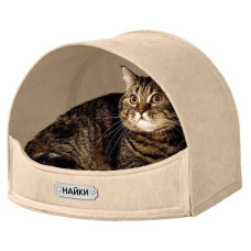 Лежанка-будиночок для котів з повсті, бежевий S 35*30*28