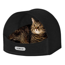 Лежанка-будиночок для котів з повсті, чорний S 35*30*28