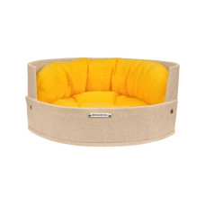 Лежанка для Котов и Собак BronzeDog ЛУНА Бежево-Желтая 