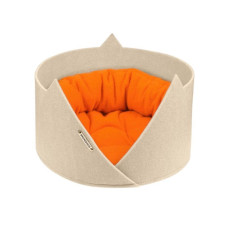Лежанка для Котов и Собак BronzeDog ЧАРЛИ Бежево-Оранжевая 