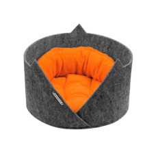 Лежанка для Котов и Собак BronzeDog ЧАРЛИ Серо-Оранжевая S
