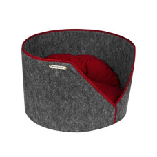 Лежанка для Котов и Собак BronzeDog ФРЭНК Серо-Красная S 40*40*25