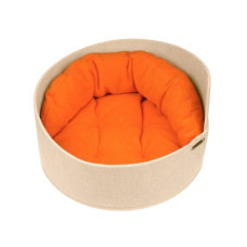 Лежанка для Котов и Собак BronzeDog СОФИ Бежево-Оранжевая 