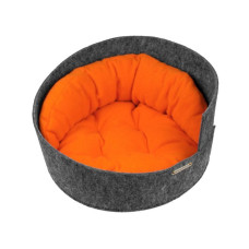 Лежанка для Котов и Собак BronzeDog СОФИ Серо-Оранжевая 