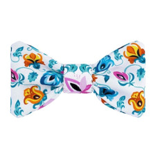 Бабочка Bronzedog Urban Folk для собак и кошек к ошейнику, белая 