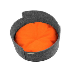 Лежанка для Котов и Собак BronzeDog БЭЛЛА Серо-Оранжевая 