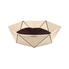 Лежанка для Котов и Собак BronzeDog РОКСИ Бежево-Коричневая S 52*52*14