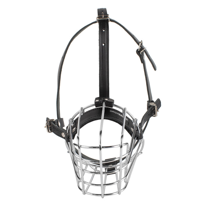 Намордник металлический Bronzedog №6 Овчарка усиленная (12,5 х 34 х 49/67 см)