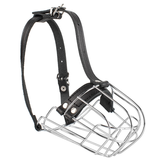 Намордник металлический Bronzedog чихуа-хуа, пекинес №2 (6,5 х 24 х 28/32 см)