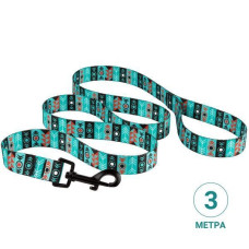 Поводок для собак Bronzedog Urban нейлоновый, 3 метра, Инки M 2 см