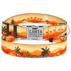 Ошейник для cобак BronzeDog Urban Travel нейлоновый c металлической пряжкой, Пустыня S 25-33 см