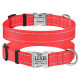 Нашийник нейлоновий для собак Active зі світловідбиттям та металевою пряжкою, кораловий S