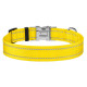 Ошейник нейлоновый для собак Active со светоотражением и металлической пряжкой, желтый S 25-33 см