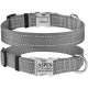 Нашийник нейлоновий для собак Active зі світловідбиттям та металевою пряжкою, сірий S 25-33 см