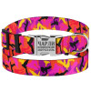 Ошейник для Собак BronzeDog Urban Camo Нейлоновый с Металлической Пряжкой, Розовый L 2,5 см 35-45 см