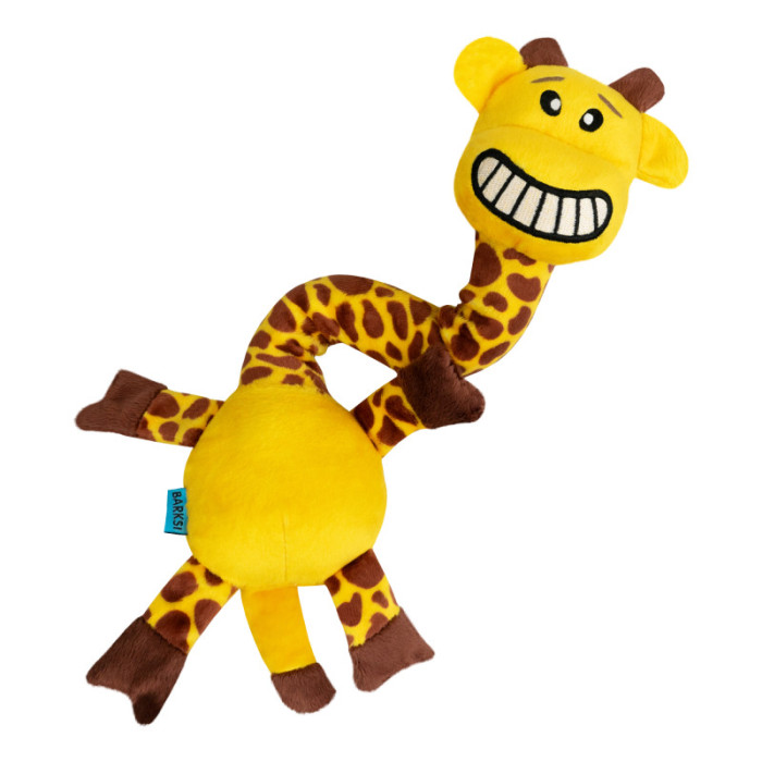 Игрушка для Собак Barksi с хрустящей шеей и пищалкой Жираф, 38х16 см