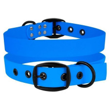 Ошейник для собак BronzeDog SURF водоотталкивающий с защитным полимерным покрытием, Голубой S 25-33 см