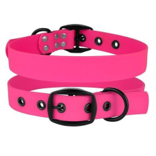 Ошейник для собак BronzeDog SURF водоотталкивающий с защитным полимерным покрытием, Розовый S 25-33 см