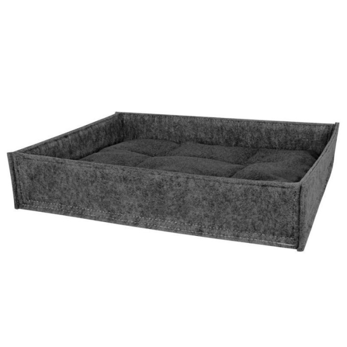 Лежанка для животных BronzeDog прямоугольная, Серая 2XL 65*86*16