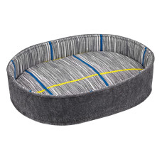 Лежанка для собак и кошек войлок+бязь Овальная Серая XS 30*40*9