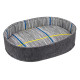 Лежанка для собак та кішок повсть+бязь Овальна Сіра M  40*52*11