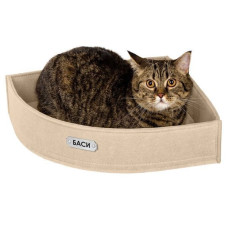 Лежанка для тварин кутова, Бежева S 35*35*60*9