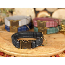 Нашийник для собак Сotton Antiq Графіт L 35-45 см