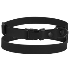 Нашийник для собак дрібних порід Surf пластикова пряжка водовідштовхувальний із захисним полімерним покриттям Чорний XS 18-28 см