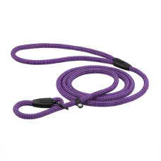 Поводок-удавка Bronzedog Active из альпинистского шнура Черно-Фиолетовый 183 см, M