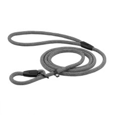 Поводок-удавка Bronzedog Active из альпинистского шнура Черно-Серый 183 см, M