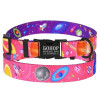 Нашийник для собак Urban Cosmos нейлоновий з металевою пряжкою, Рожевий S 25-33 см