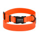 Нашийник для собак дрібних порід Surf металева пряжка водовідштовхувальний із захисним полімерним покриттям Помаранчевий XS 18-28 см