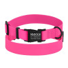 Нашийник для собак дрібних порід Surf металева пряжка водовідштовхувальний із захисним полімерним покриттям Рожевий XS 18-28 см