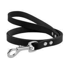 Поводок для Собак Кожаный BronzeDog Classic с Хромированной Фурнитурой Черный L 1,6см 122см