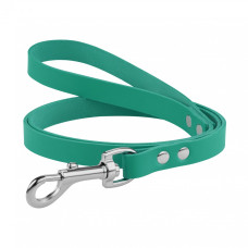 Поводок для Собак Кожаный BronzeDog Classic с Хромированной Фурнитурой Бирюзовый S 1см 122см