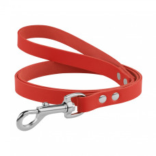 Поводок для Собак Кожаный BronzeDog Classic с Хромированной Фурнитурой Красный M 1,2см 122см