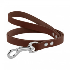 Поводок для Собак Кожаный BronzeDog Classic с Хромированной Фурнитурой Коричневый M 1,2см 122см