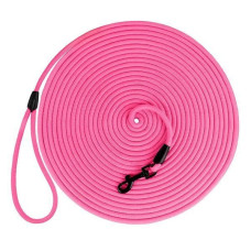 Тренировочный поводок для собак Bronzedog Active из шнура, L - 10,3 м, 0,7 см, Розовый 