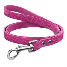 Поводок для Собак Кожаный BronzeDog Classic с тиснением Розовый 2XS 122см, 1см