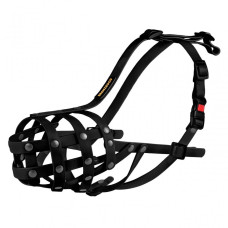 Намордник Bronzedog водоотталкивающий биотановый, немецкая овчарка малая, малинуа, немецкая овчарка большая, чёрный M 28 см