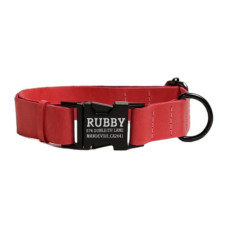 Нашийник для собак Crazy шкіряний плоский фастекс Рожевий M 36-45 см 