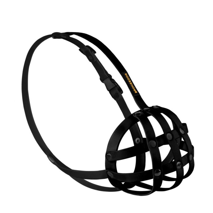 Намордник Bronzedog водоотталкивающий биотановый, французский бульдог, черный М 28 см