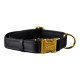 Нашийник для собак шкіряний подвійний Чорний L 38-48 см