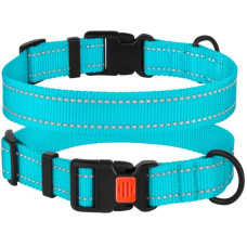 Нейлоновый ошейник для собак Active со светоотражением, голубой M