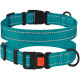 Нейлоновый ошейник для собак Active со светоотражением, темный бирюзовый S