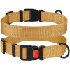 Нейлоновый ошейник для собак Active со светоотражением, золотистый S 25-33 см 