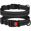 Нейлоновий нашийник для собак Active зі світловідбиттям, чорний S 25-33 см