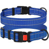 Нейлоновий нашийник для собак Active зі світловідбиттям, синій S 25-33 см